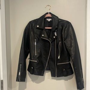 Black leather jacket